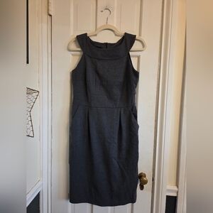 Chic Charcoal Sleeveless Midi Dress